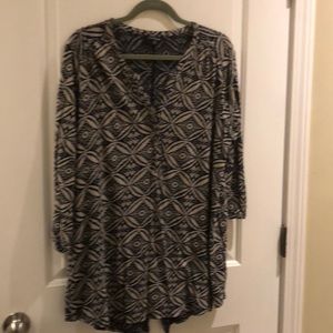 Lucky Brand navy/beige knit tunic